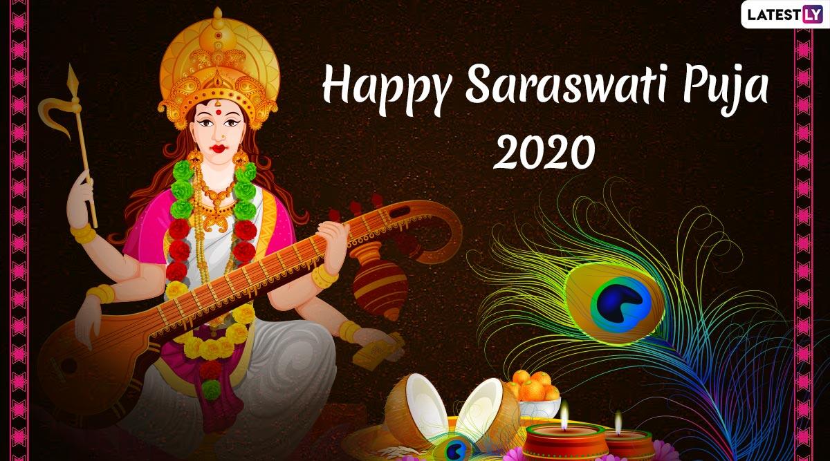 Saraswati Puja - Happy Basant Panchami 2020 - HD Wallpaper 