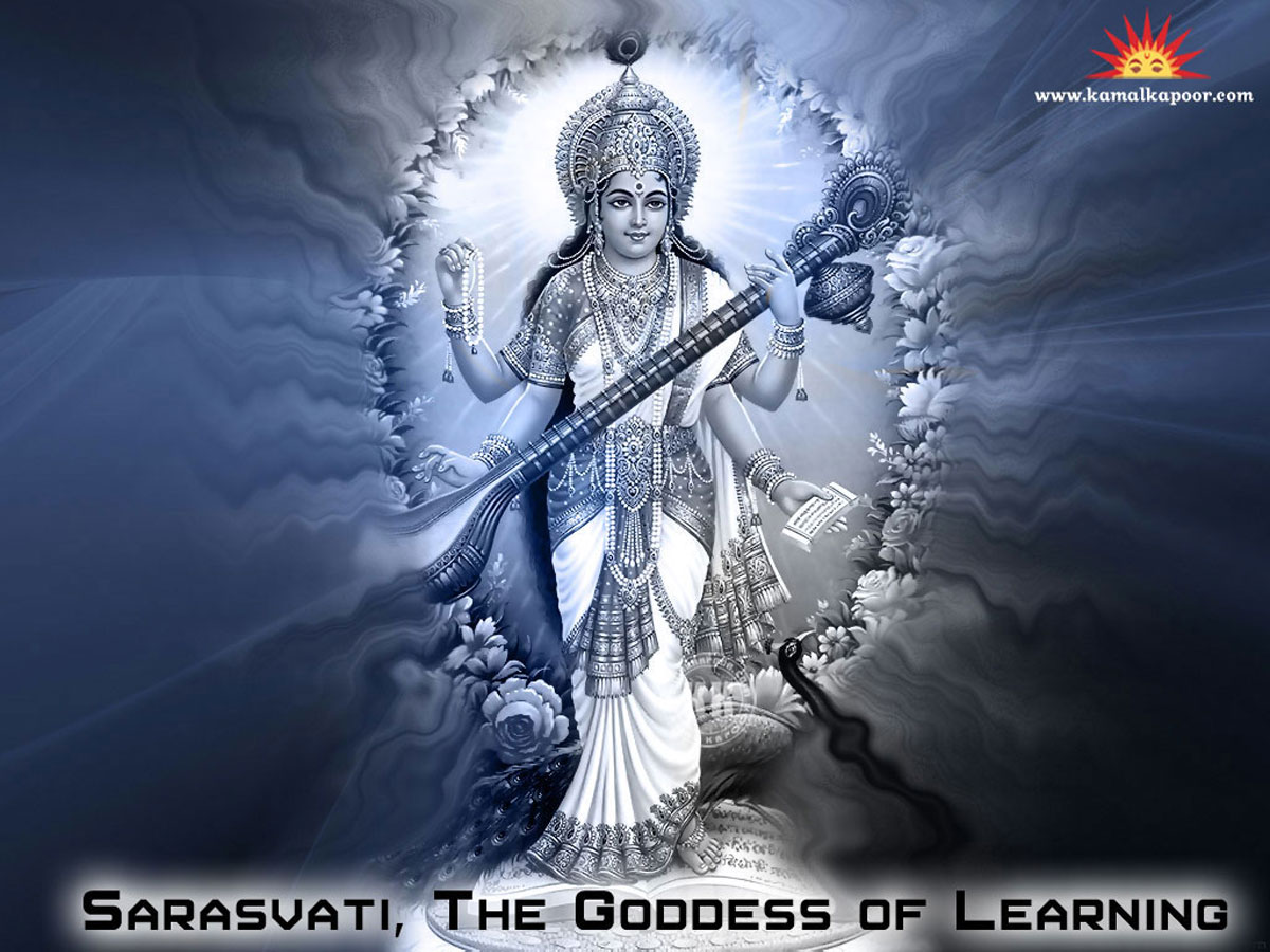 Maa Saraswati Full Hd Image Download - HD Wallpaper 