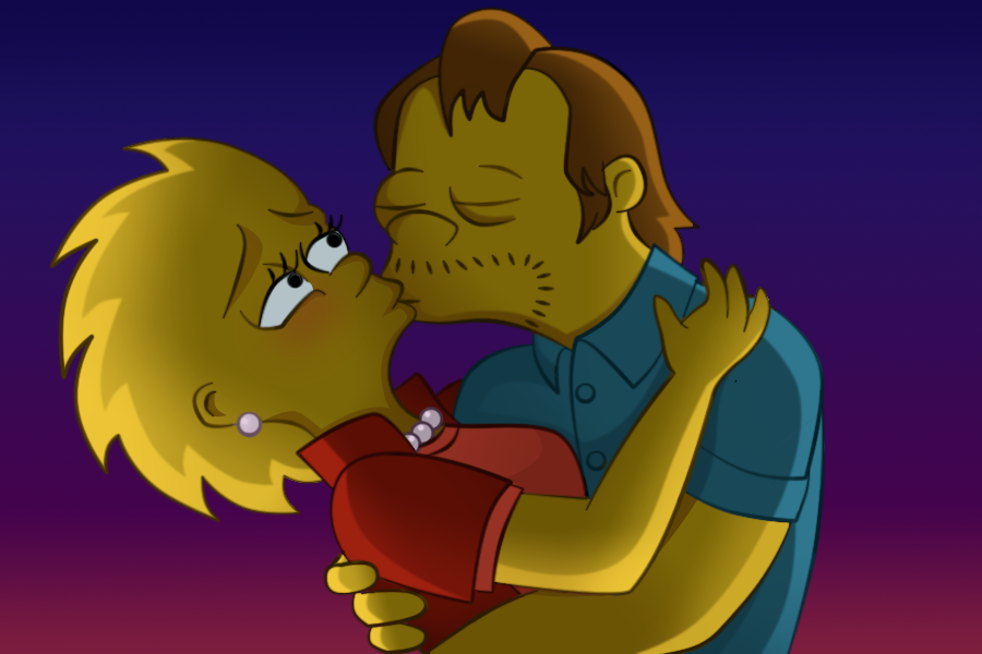 Lisa And Nelson - Simpsons Lisa And Nelson Kiss - HD Wallpaper 