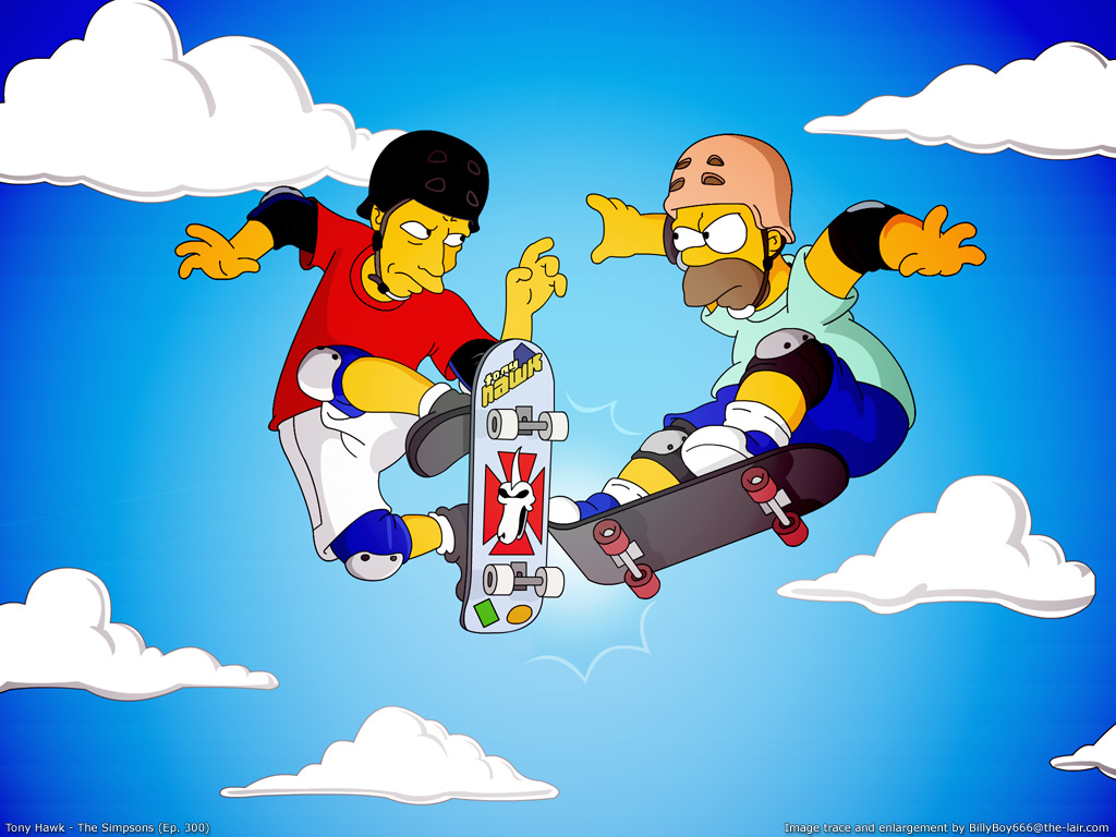 Cartoons Wallpaper - Simpsons - Tony Hawk - Happy Birthday Tony Hawk - HD Wallpaper 