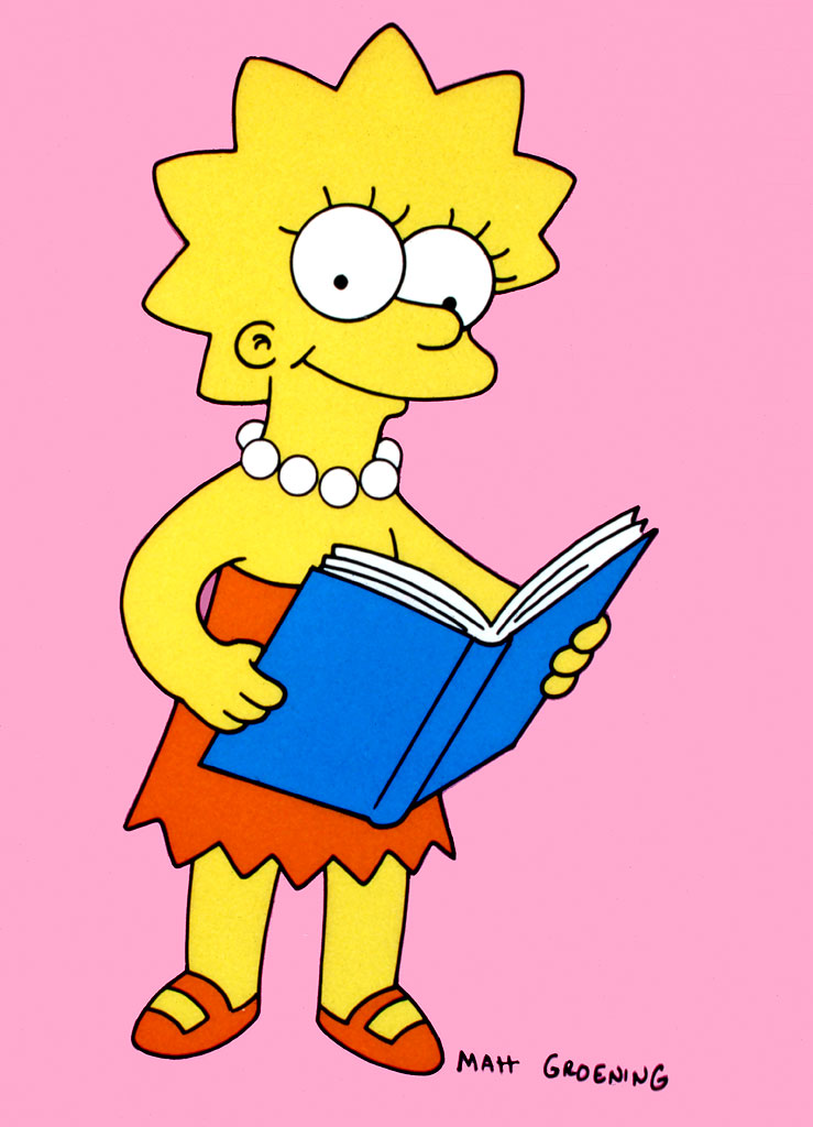 Lisa Reading - Lisa Simpson At School - HD Wallpaper 