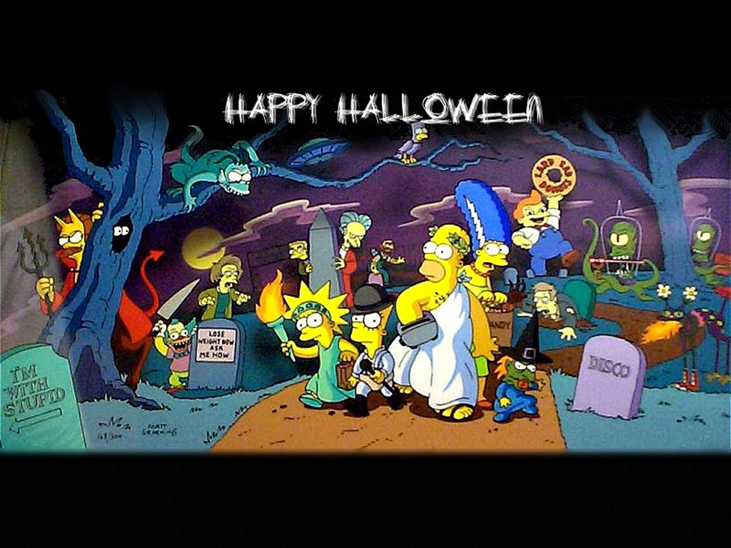 The Simpsons Desktop Wallpaper Hd Image The Simpsons - Simpsons Halloween - HD Wallpaper 