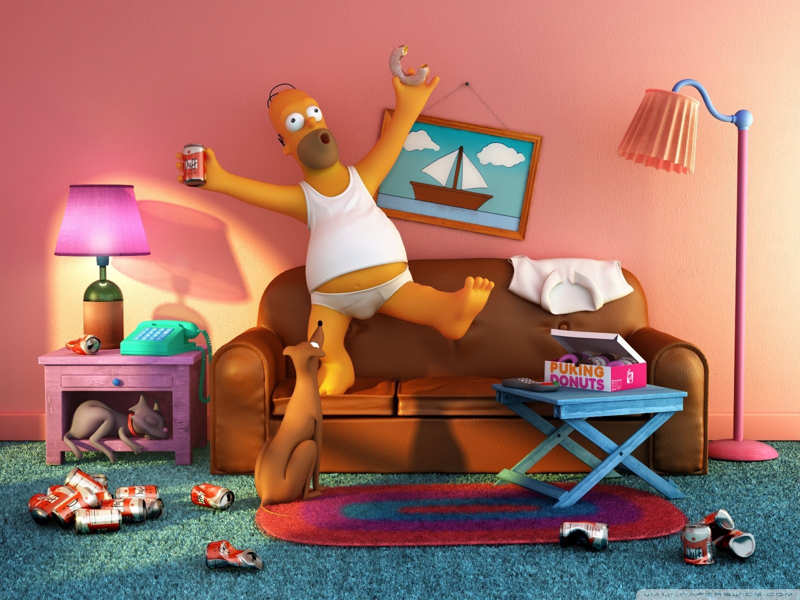 Simpsons 3d - HD Wallpaper 