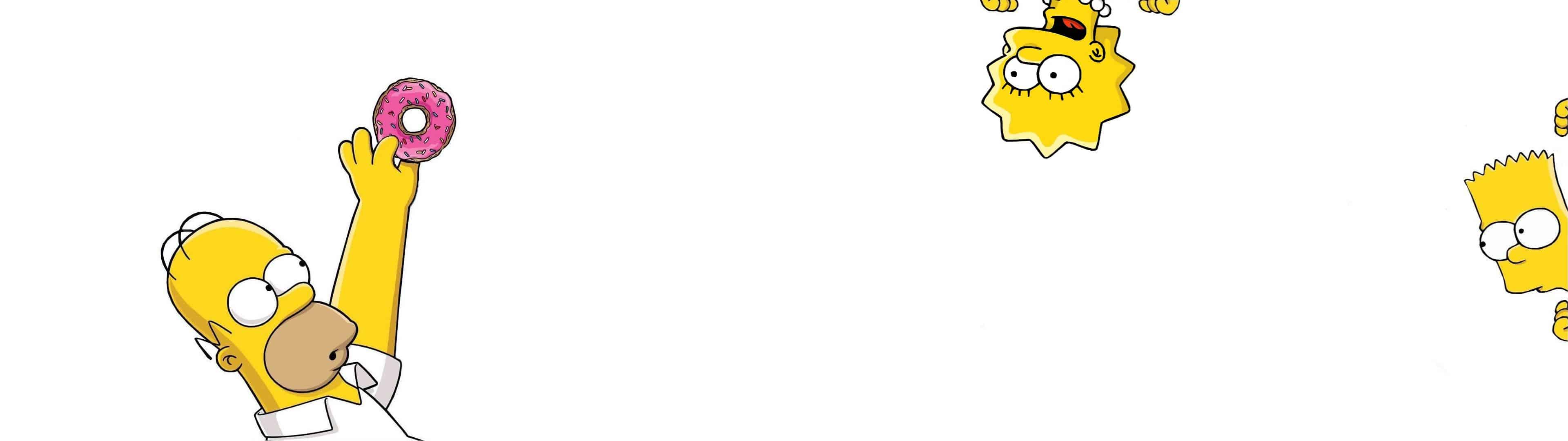 The Simpsons Dual Monitor Wallpaper - Simpsons - HD Wallpaper 