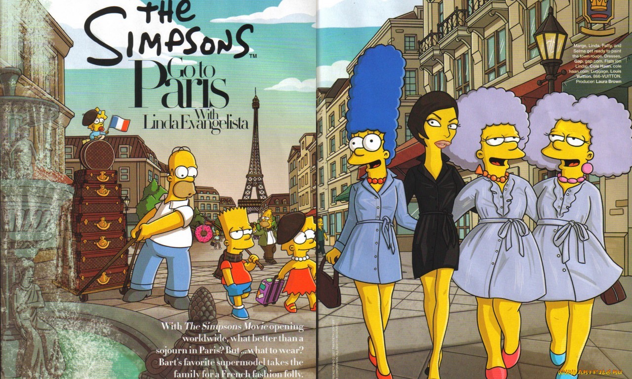 Homer Simpson Wallpaper - Simpsons Paris - HD Wallpaper 