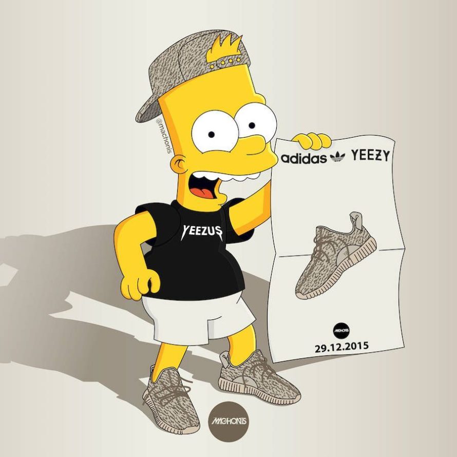 Simpsons Wallpaper Iphone - Bart Simpson Yeezy - HD Wallpaper 