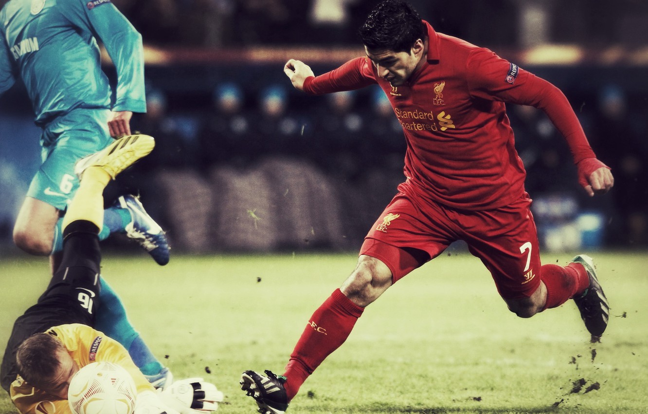Photo Wallpaper Star, Liverpool, Striker, Luis Suarez - Kick American Football - HD Wallpaper 