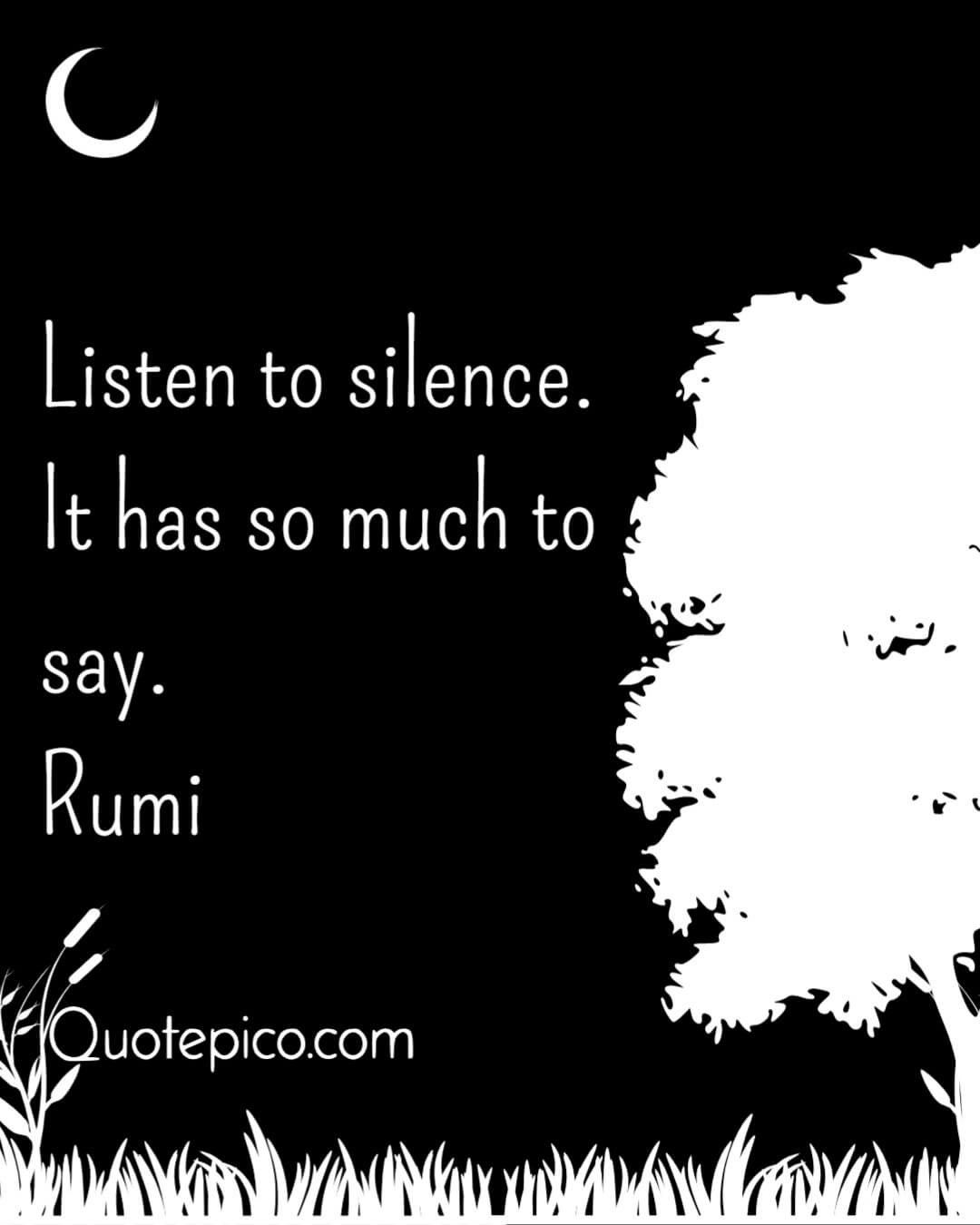 Listen To Silence - Silence Quote - HD Wallpaper 