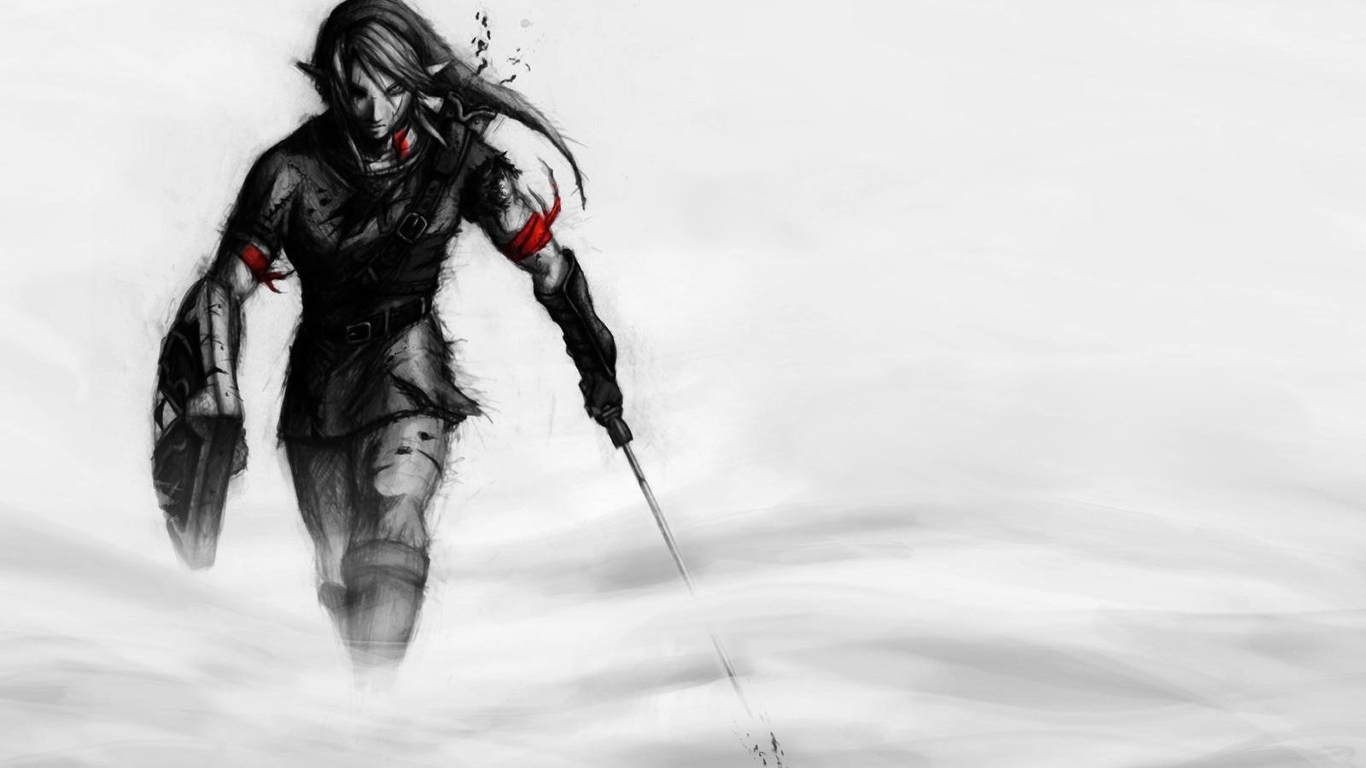 Legend Of Zelda Dark Link Drawing - HD Wallpaper 