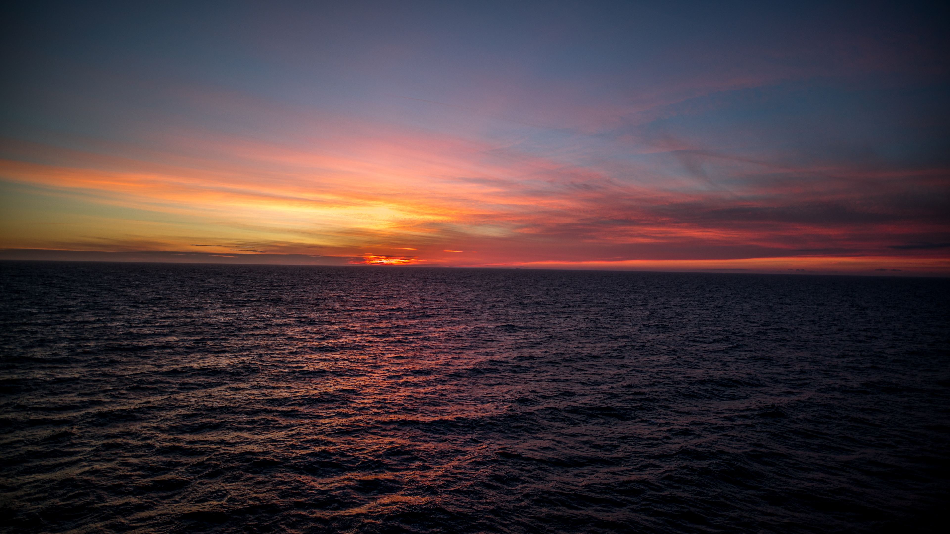 Silent Ocean Sunset 4k - Silent Ocean - HD Wallpaper 