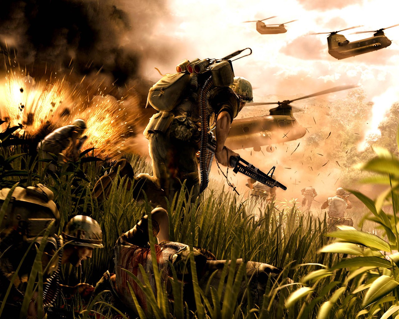 Brutal War Game Wallpaper - Us Marines In Video Games - HD Wallpaper 