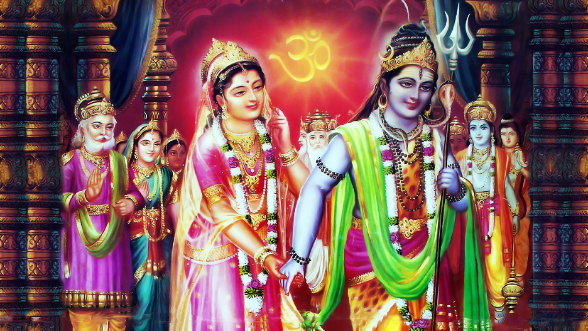 Images Of Shiv Parvati Marriage - Lord Shiva Parvati Marriage - HD Wallpaper 