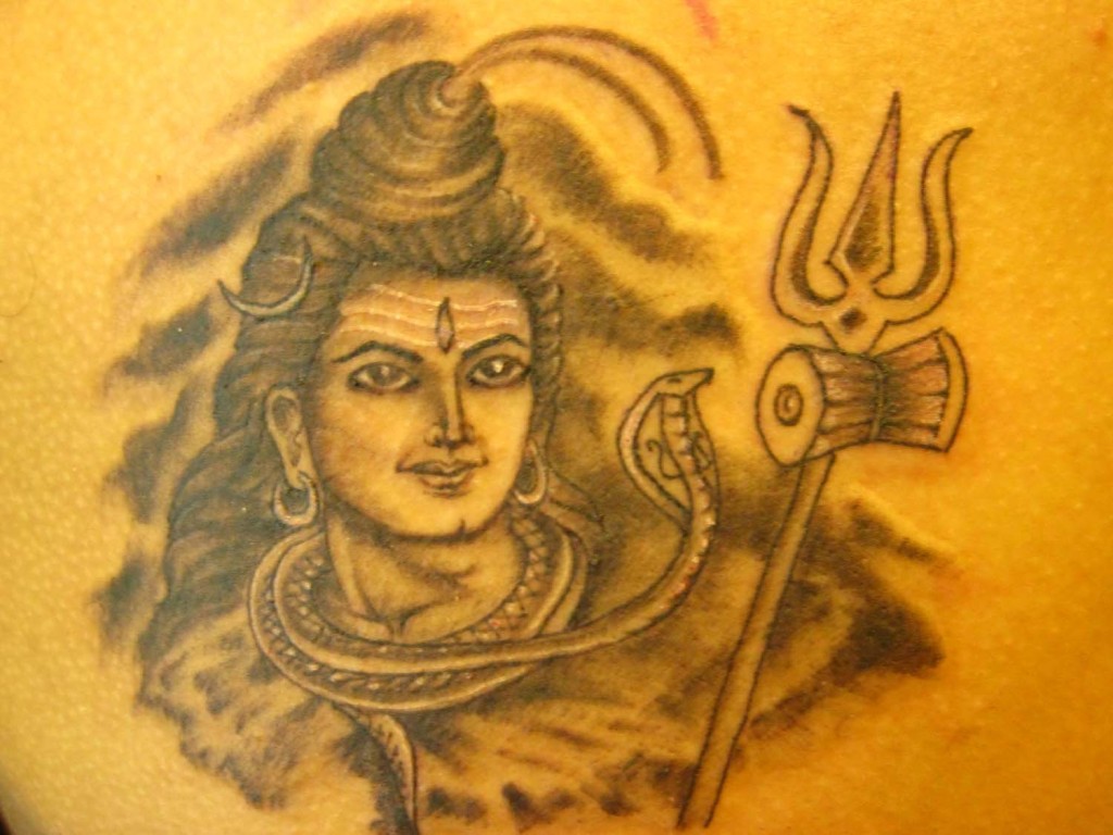 Black And Grey Lord Shiva With Trishul Tattoo Design - Variety Images Of Lord Shiva - HD Wallpaper 