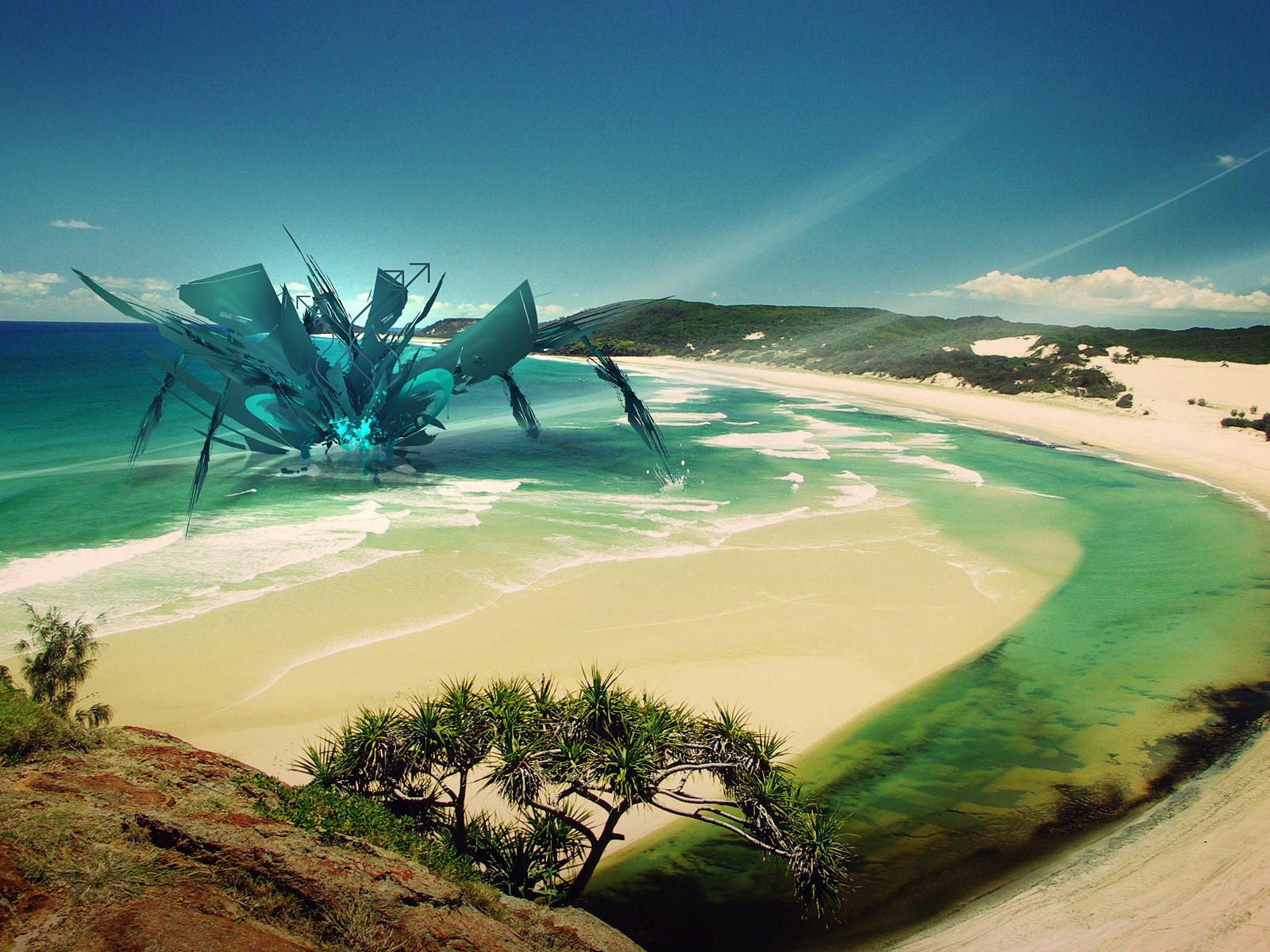 1600*1200 Digital Photomanipulation Fantasy Landscape - Amazing Wallpapers For Desktop - HD Wallpaper 