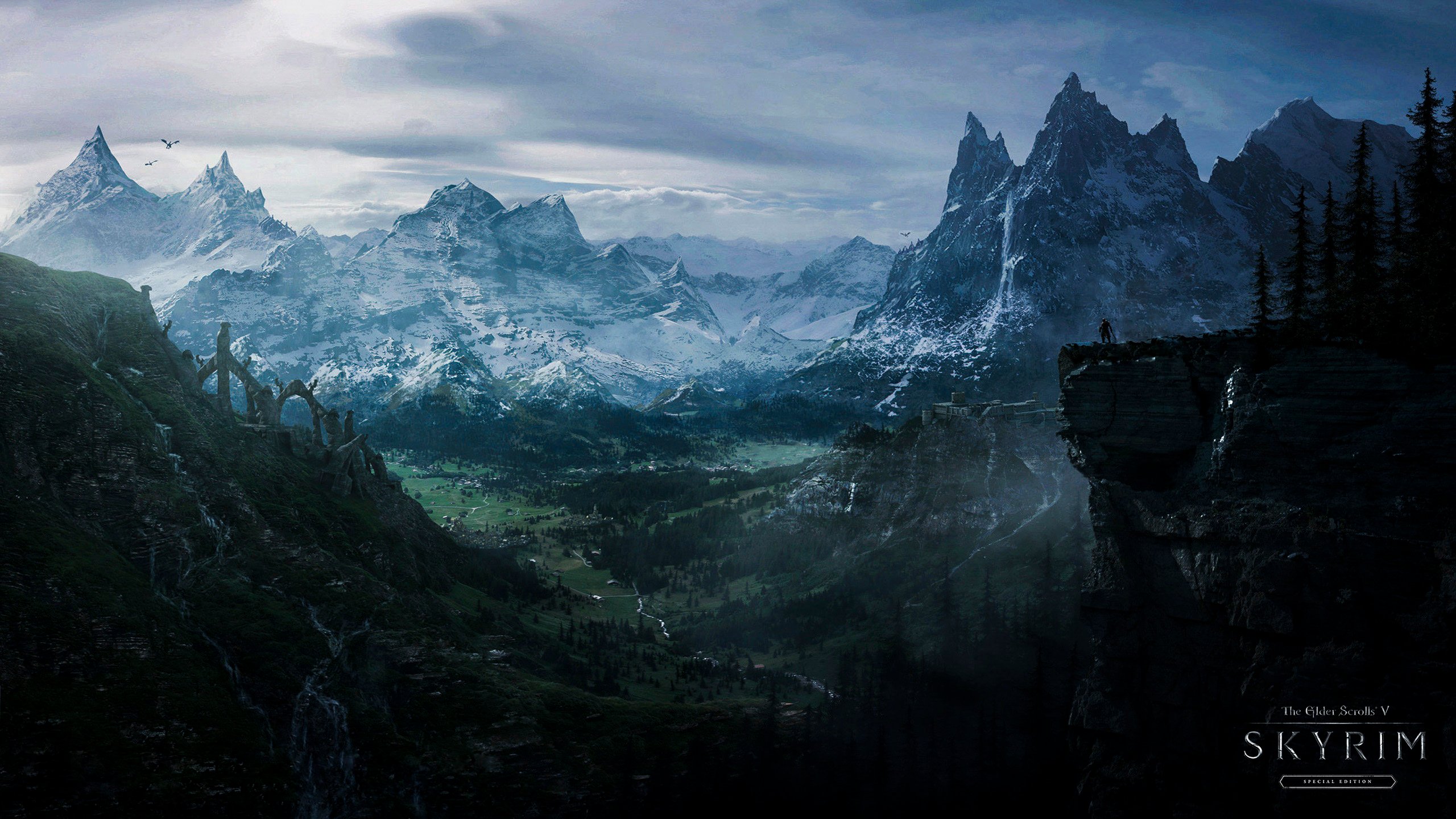 Elder Scrolls Background Art - HD Wallpaper 