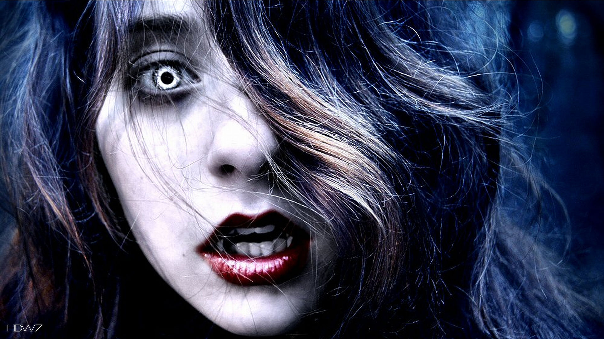 Horror Fantasy Girl Wallpaper - Beautiful Horor Girl Hd - HD Wallpaper 