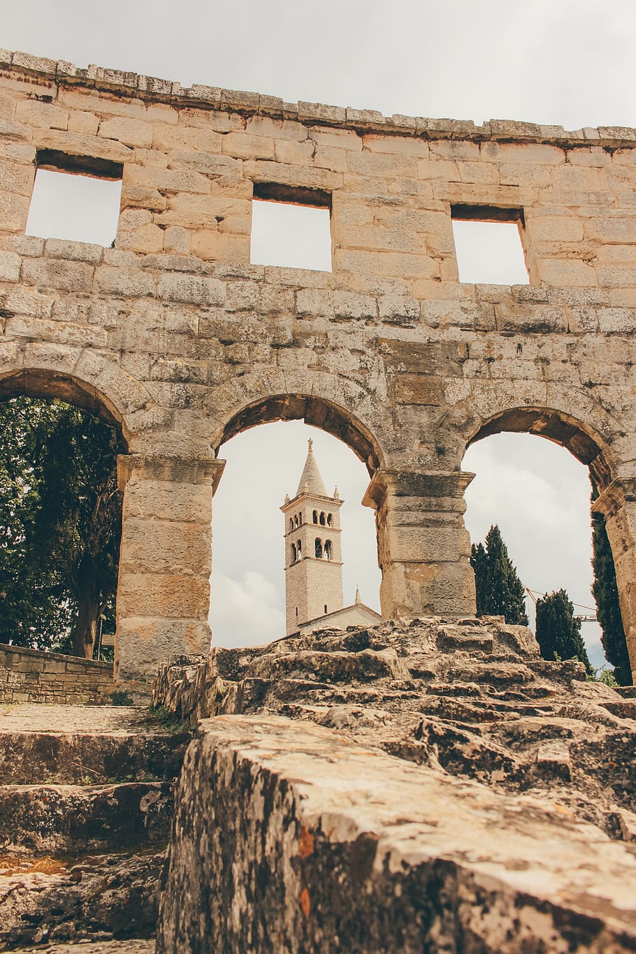 Croatia, Pula, Ancient, Rocks, Obscure, Nature, Wanderlust, - Triumphal Arch - HD Wallpaper 