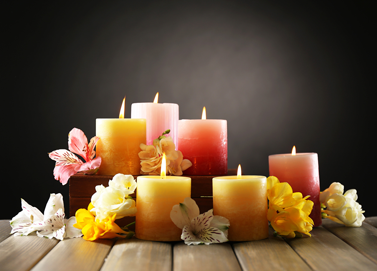 Good Night Image Red Colour Flower Candle - 1280x920 Wallpaper - teahub.io