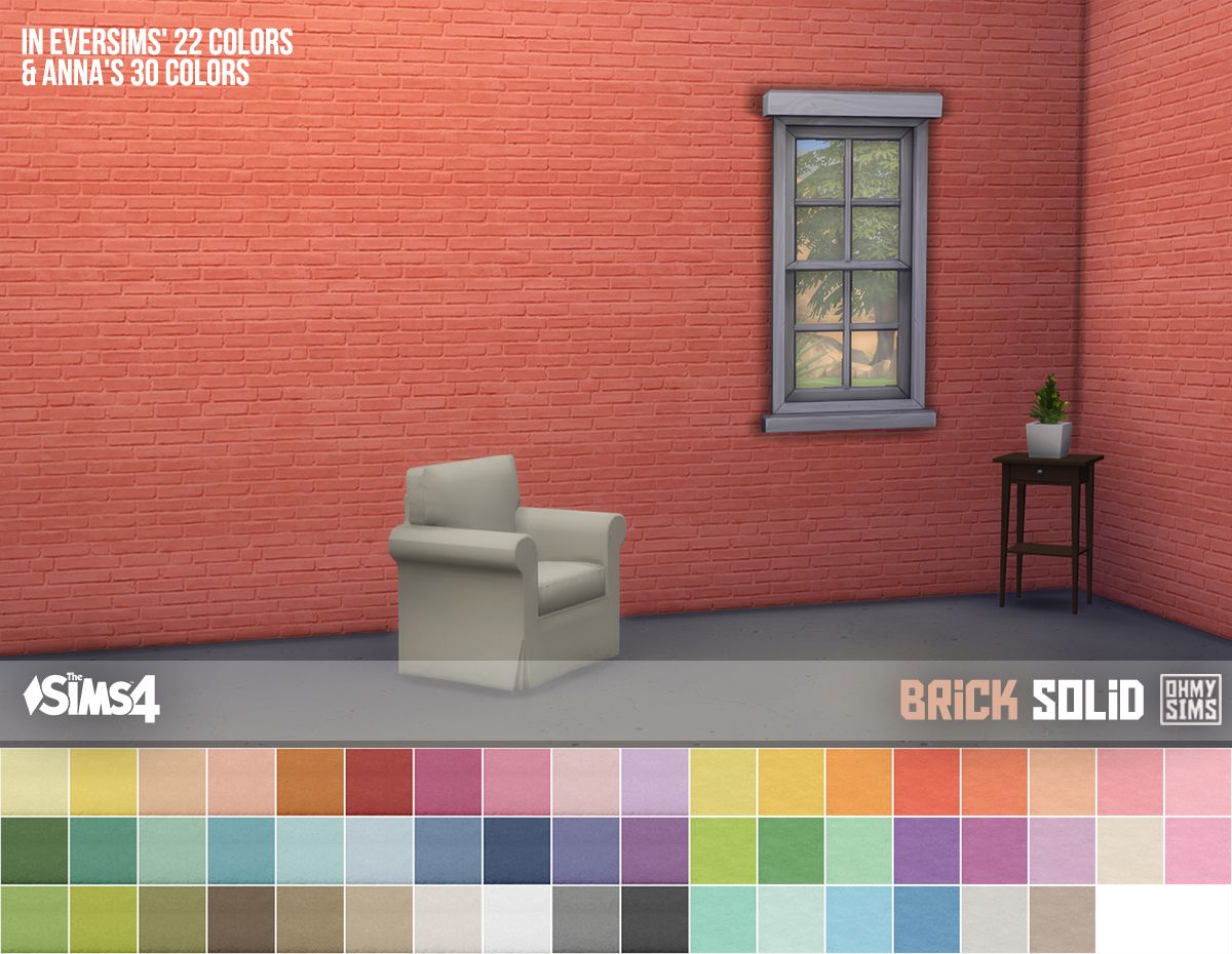 Sims 4 Brick Walls Cc - HD Wallpaper 