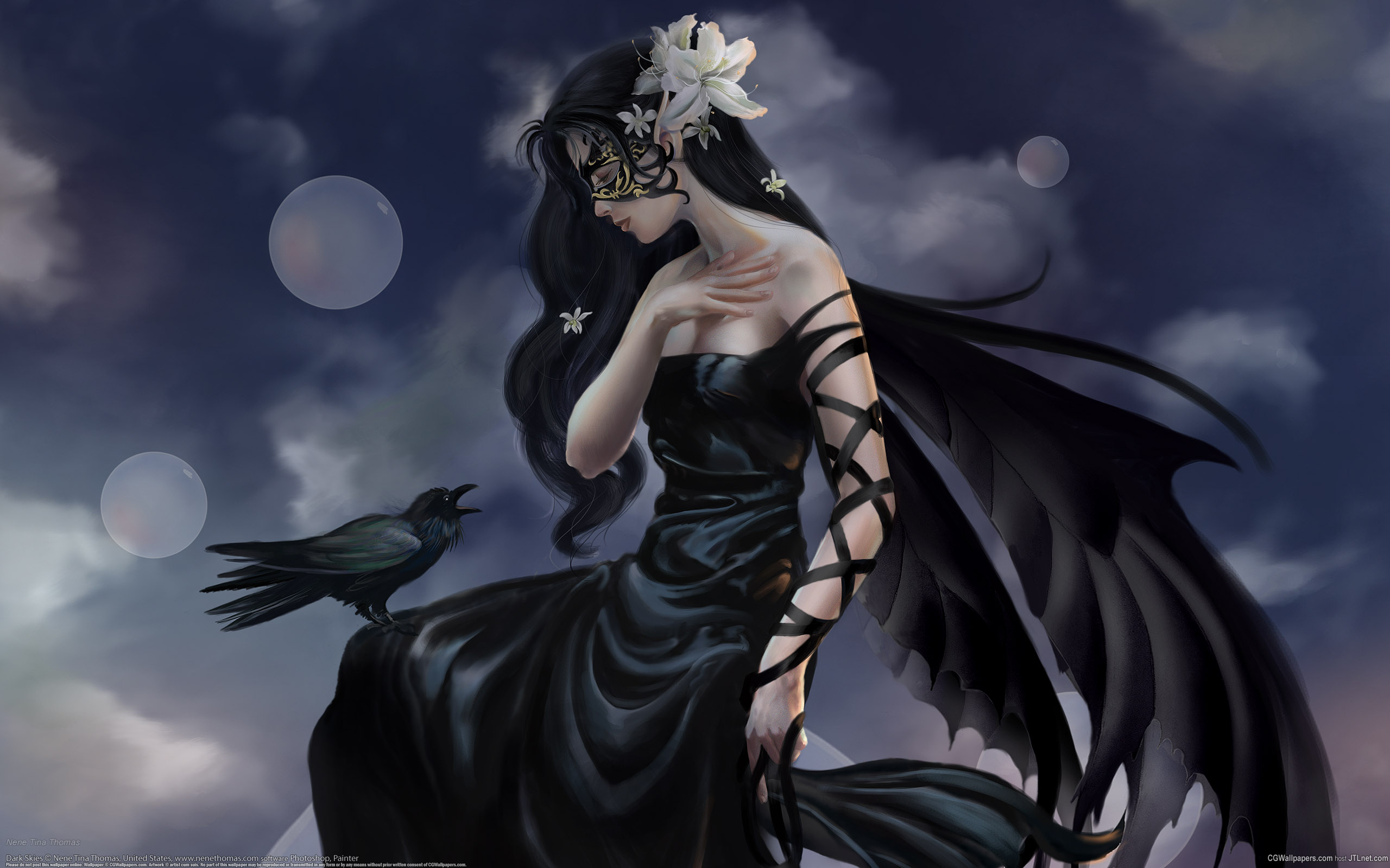 Dark Gothic Download Wallpaper - Dark Angel Hd - HD Wallpaper 