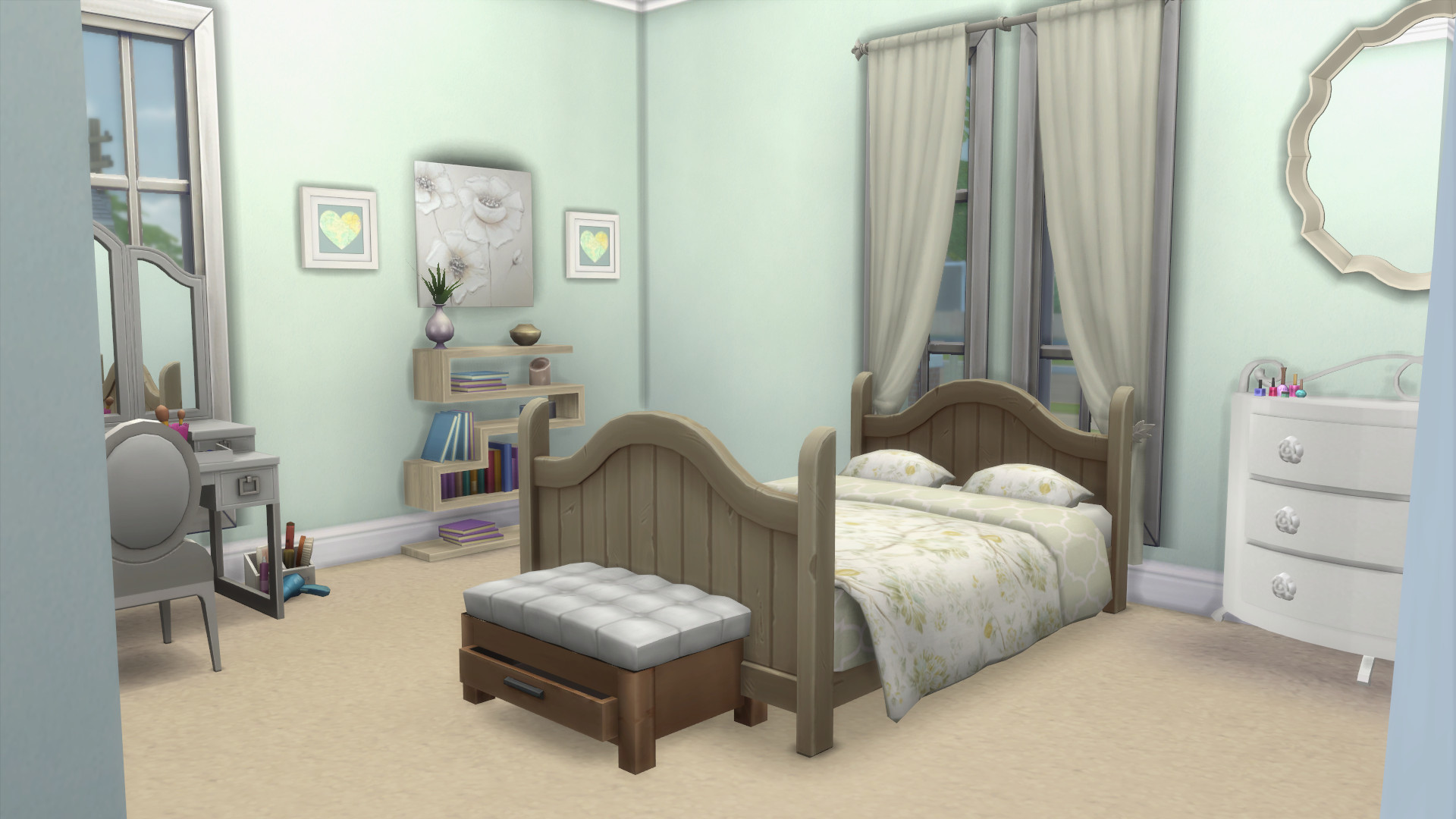 Sims 4 House Ideas Elegant Bffs House Makeover Thesims4 - Bedroom - HD Wallpaper 