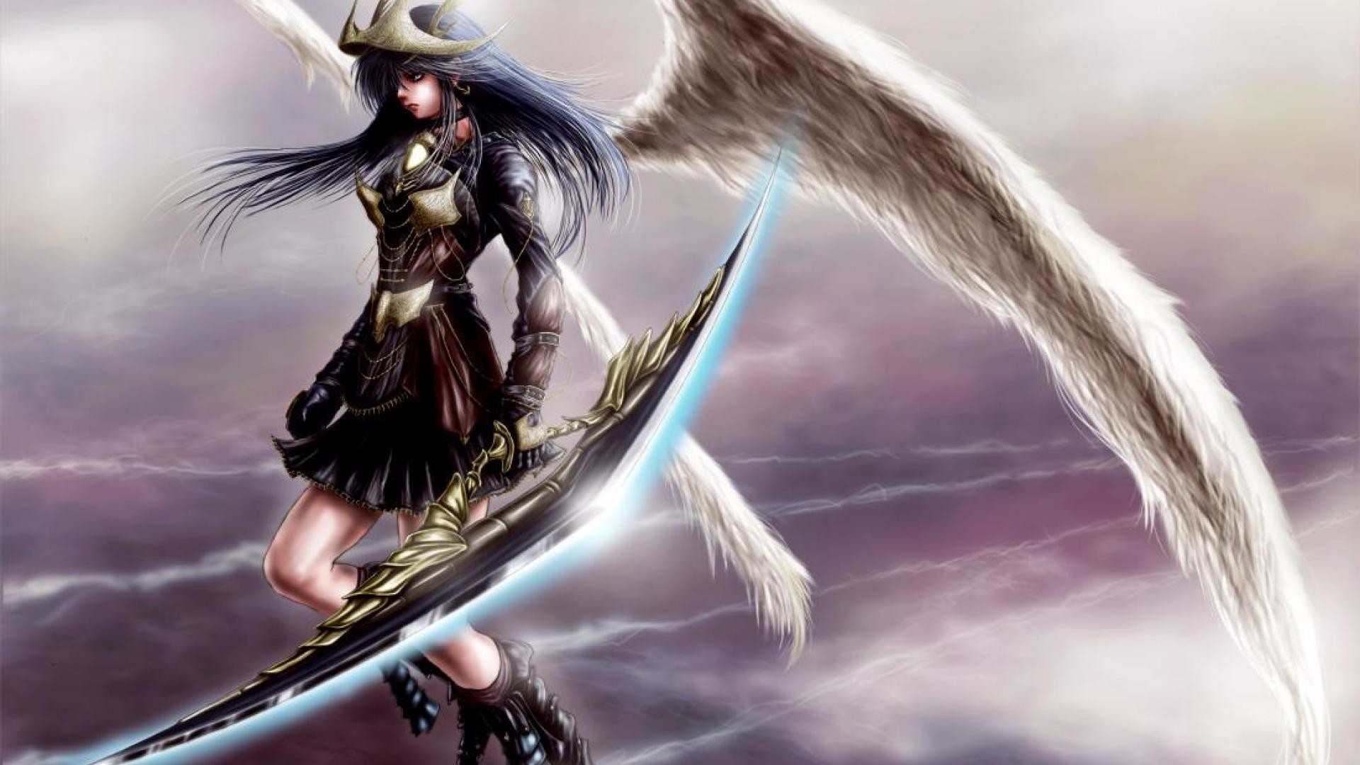 Anime Gothic Angel Wallpaper - Angel Wallpaper Anime - HD Wallpaper 