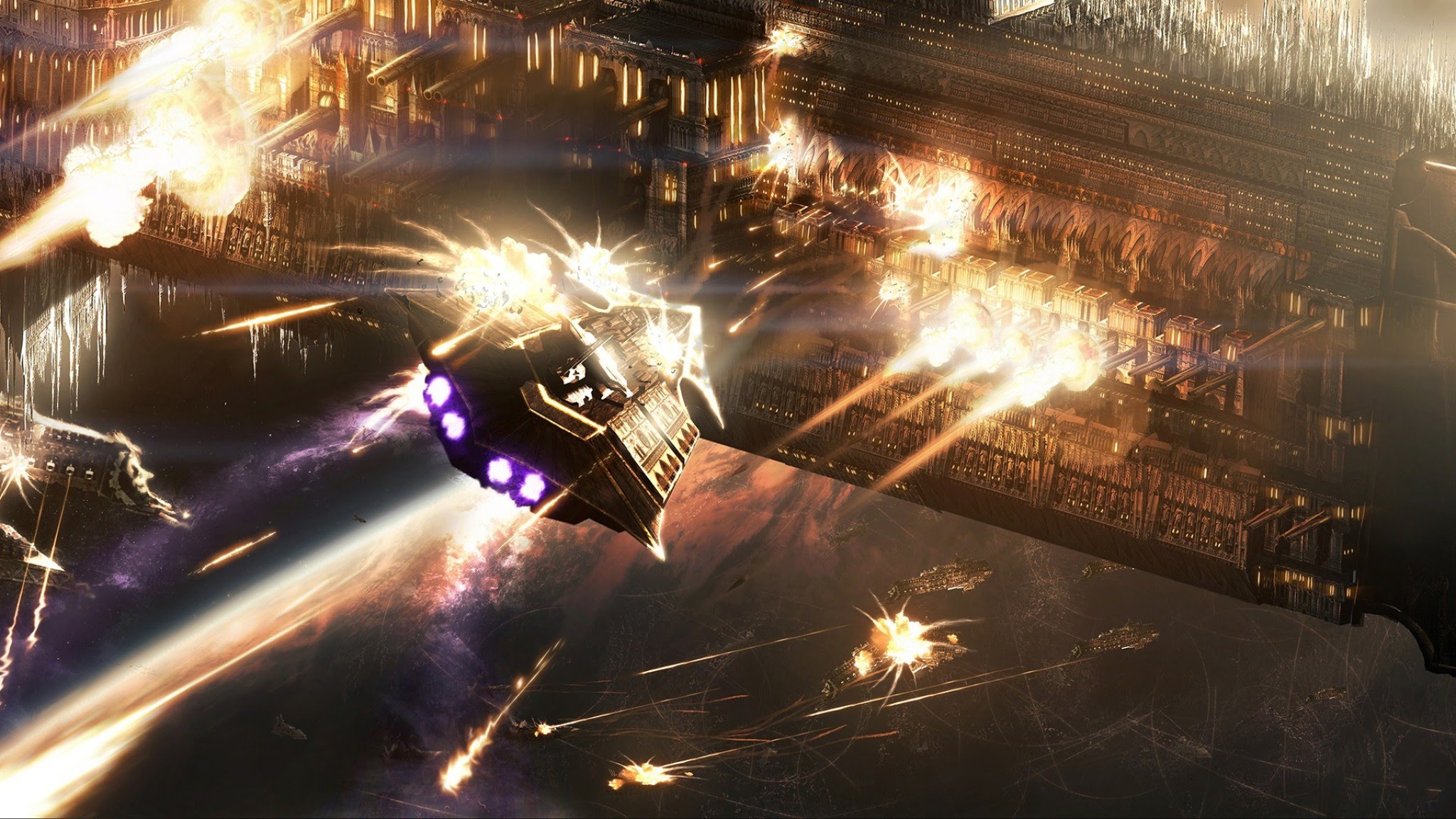 Armada Desktop Wallpaper - Battlefleet Gothic Armada 2 - HD Wallpaper 
