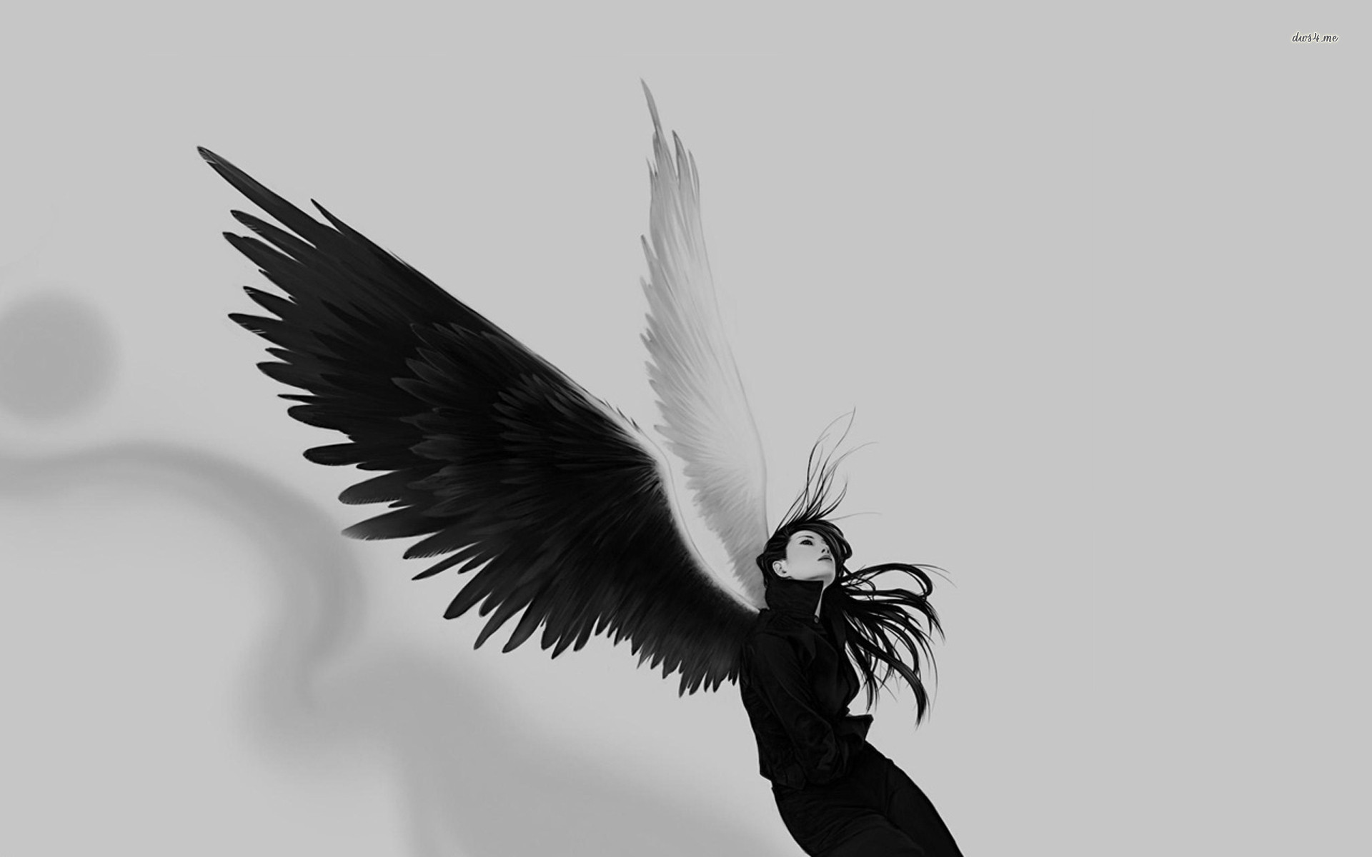 Black Angel Wallpaper - Angel Woman In Black - HD Wallpaper 