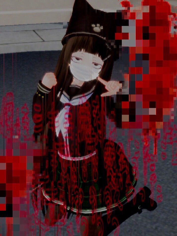Creepy Red Anime Aesthetic - 714x950 Wallpaper 