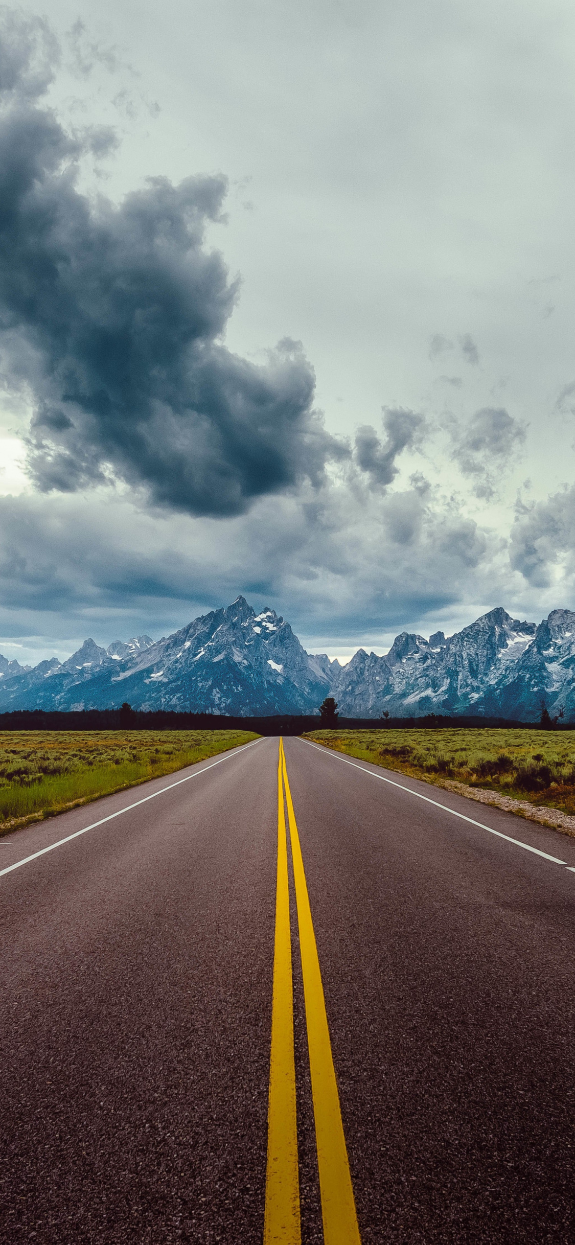Marks, Highway, Road, Landscape, Mountains, Clouds, - 2340 X 1080 Wallpaper 4k - HD Wallpaper 