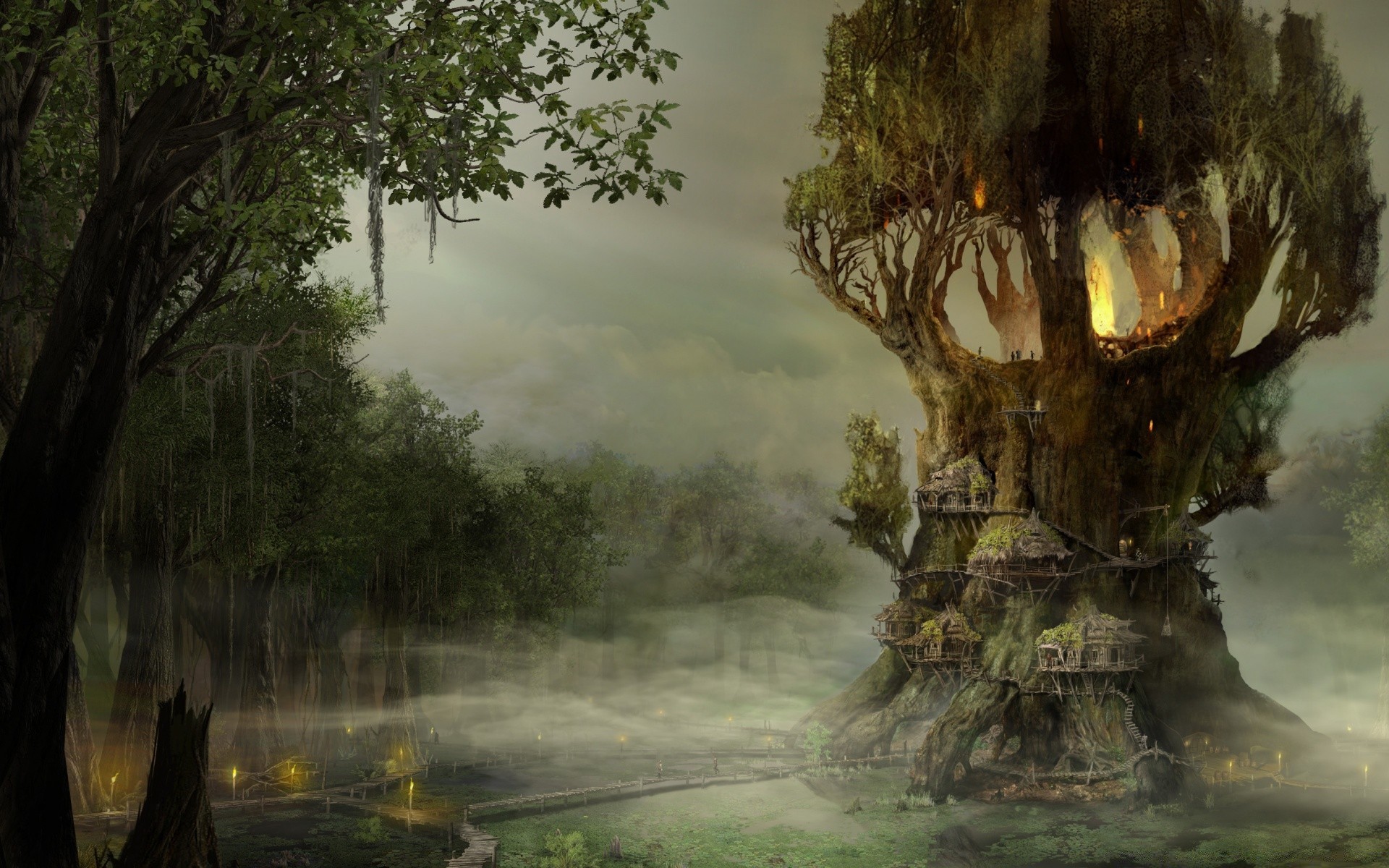 Other Games Tree Water Nature Mist Wood Fog Landscape - Arcania Gothic 4 - HD Wallpaper 