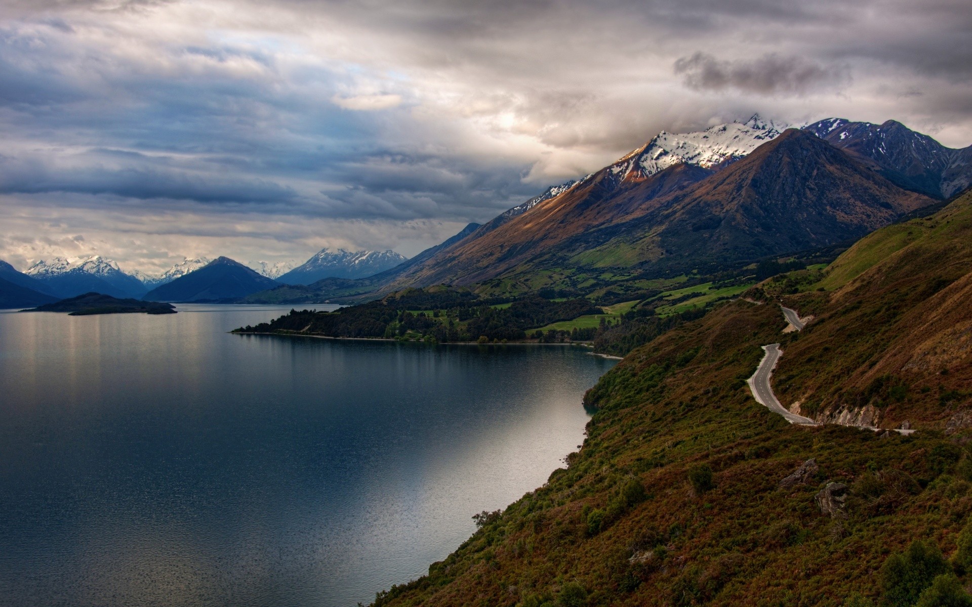 Mountains Mountain Lake Water Landscape Travel Outdoors - Lake Wakatipu - HD Wallpaper 