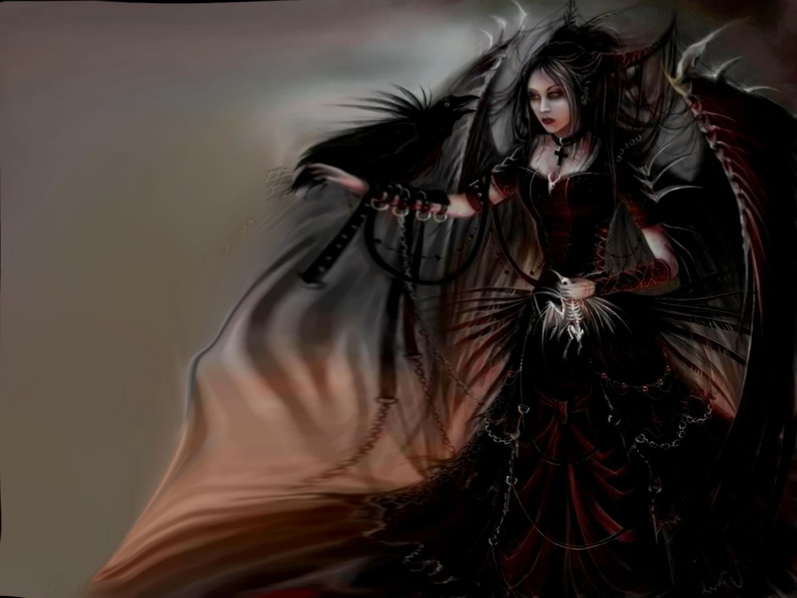 Dark Fairy Wallpapers-ol7r588 - Dark Gothic Fairies - HD Wallpaper 