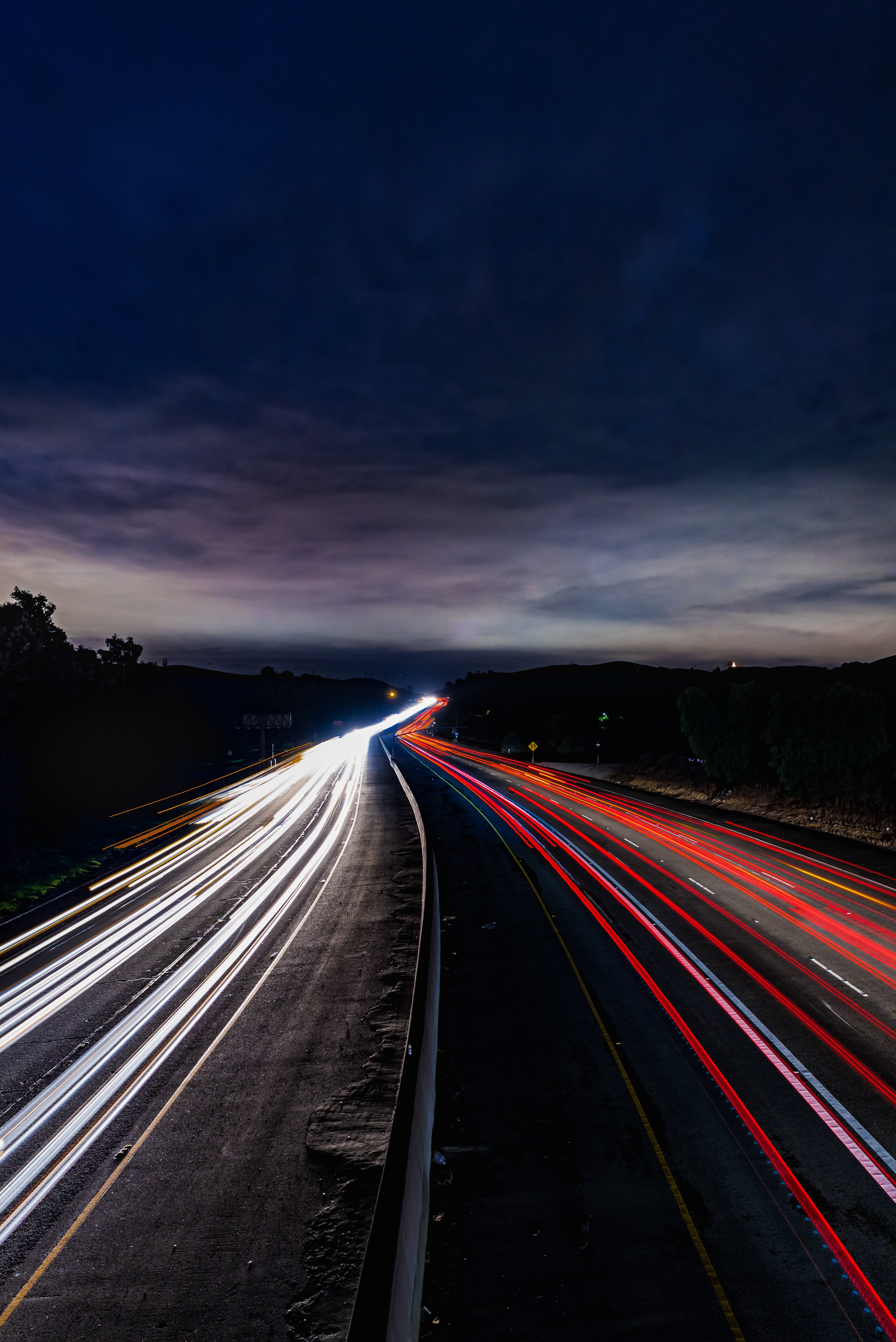 Highway Time Lapse Night - HD Wallpaper 