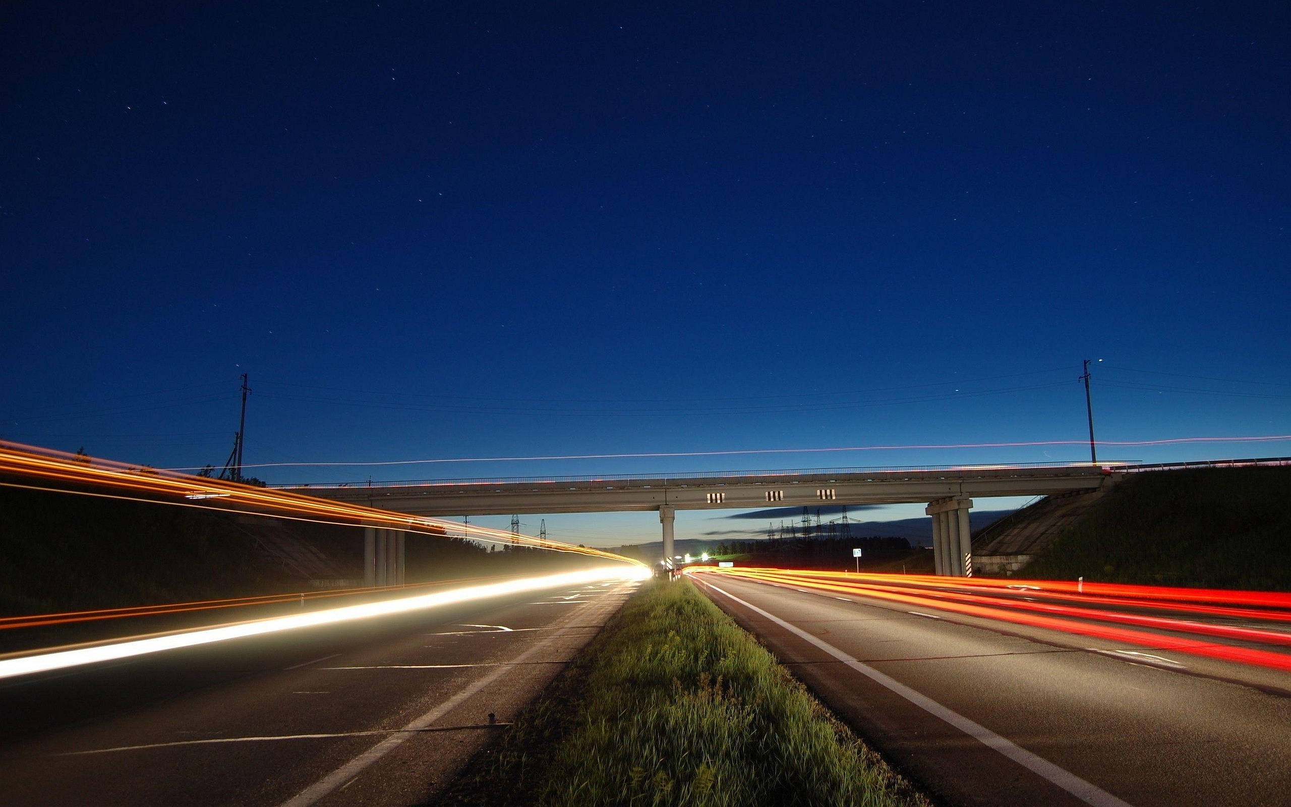 Highway Wallpapers - Highway Bridge At Night - HD Wallpaper 
