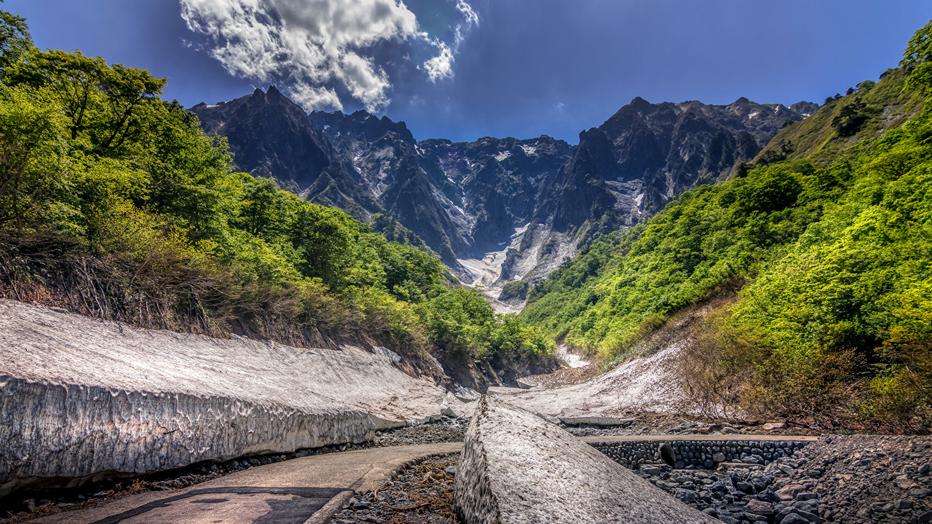Japan Forest And Mountains - HD Wallpaper 