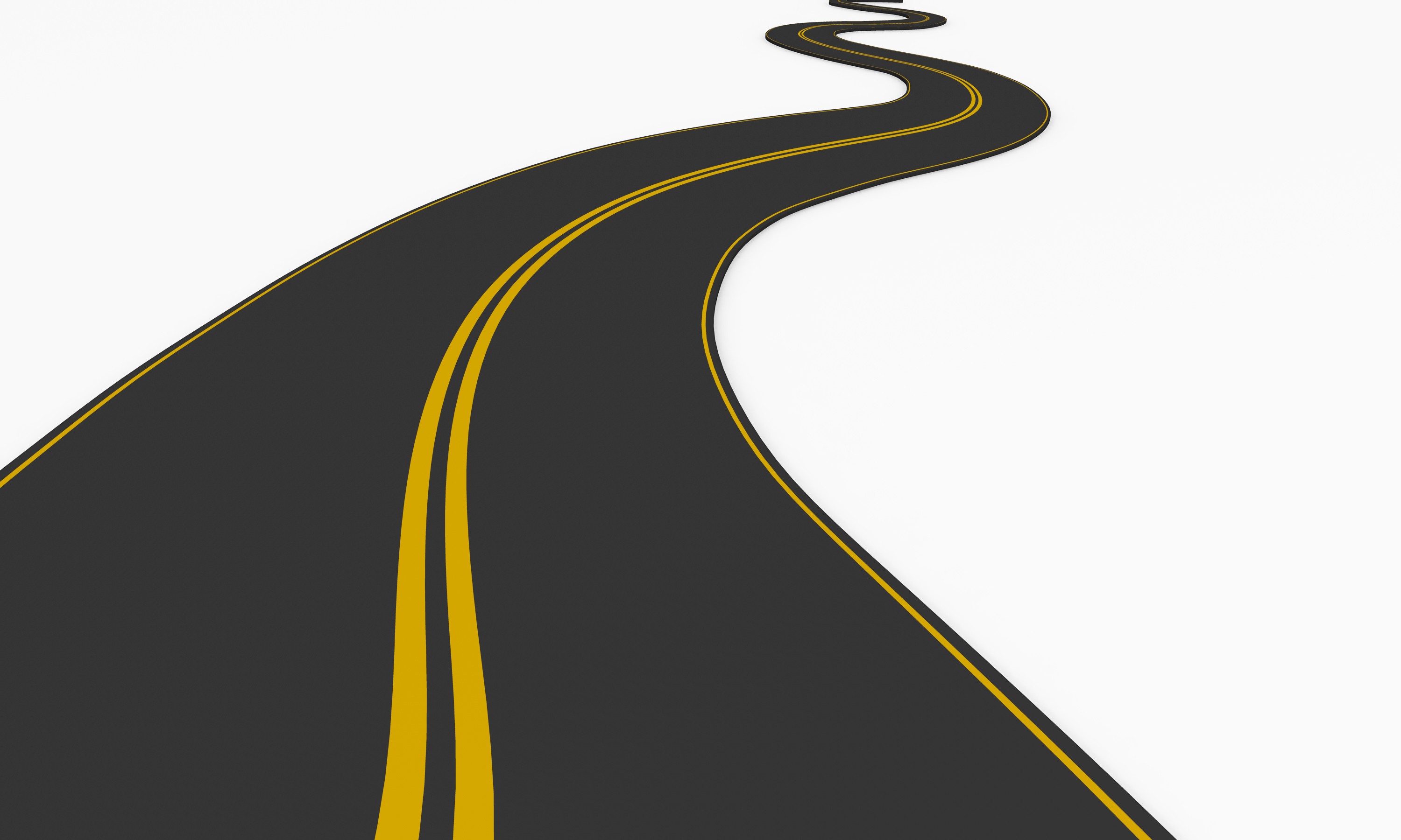 3d Graphic Of Roadmap On White Background Stock Photo - Transparent Road Clipart - HD Wallpaper 