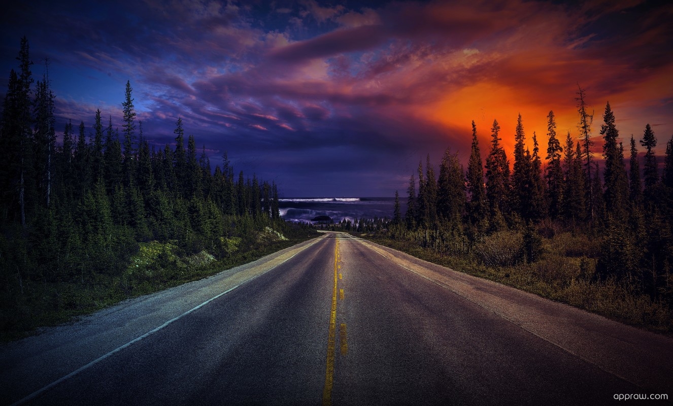 Road To Sunset Wallpaper 4K - 1326X800 Wallpaper - Teahub.io