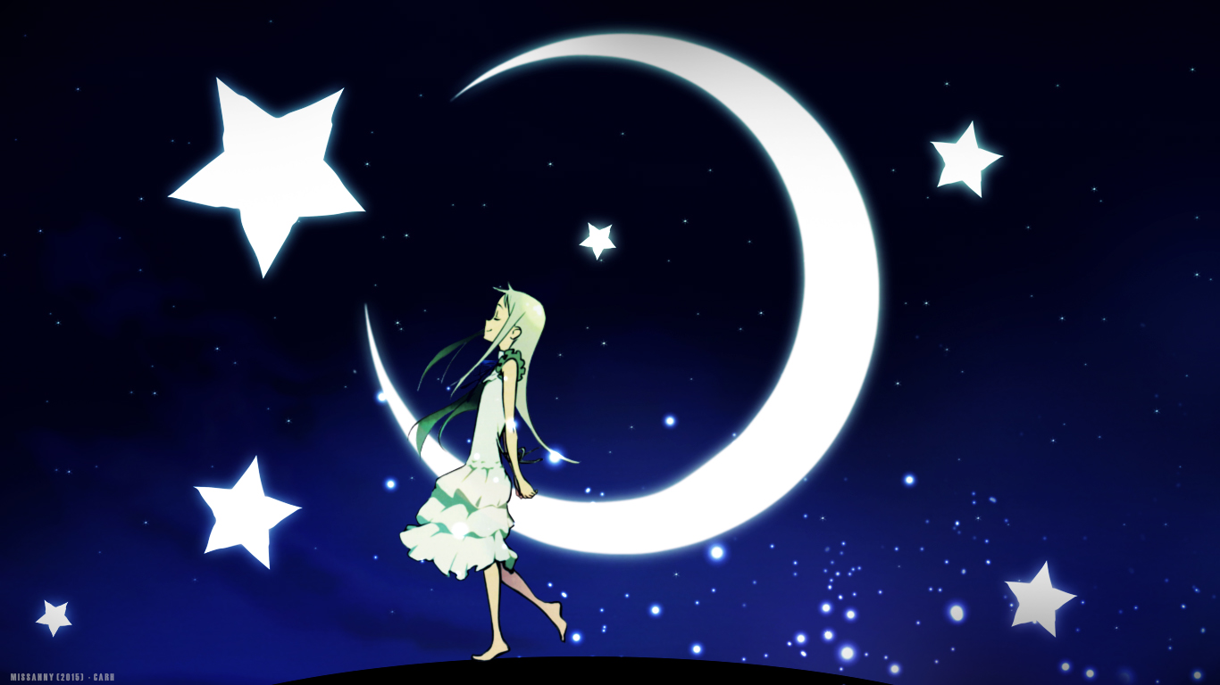 A-1 Pictures, J - Clip Art Of A Moon And Stars - HD Wallpaper 
