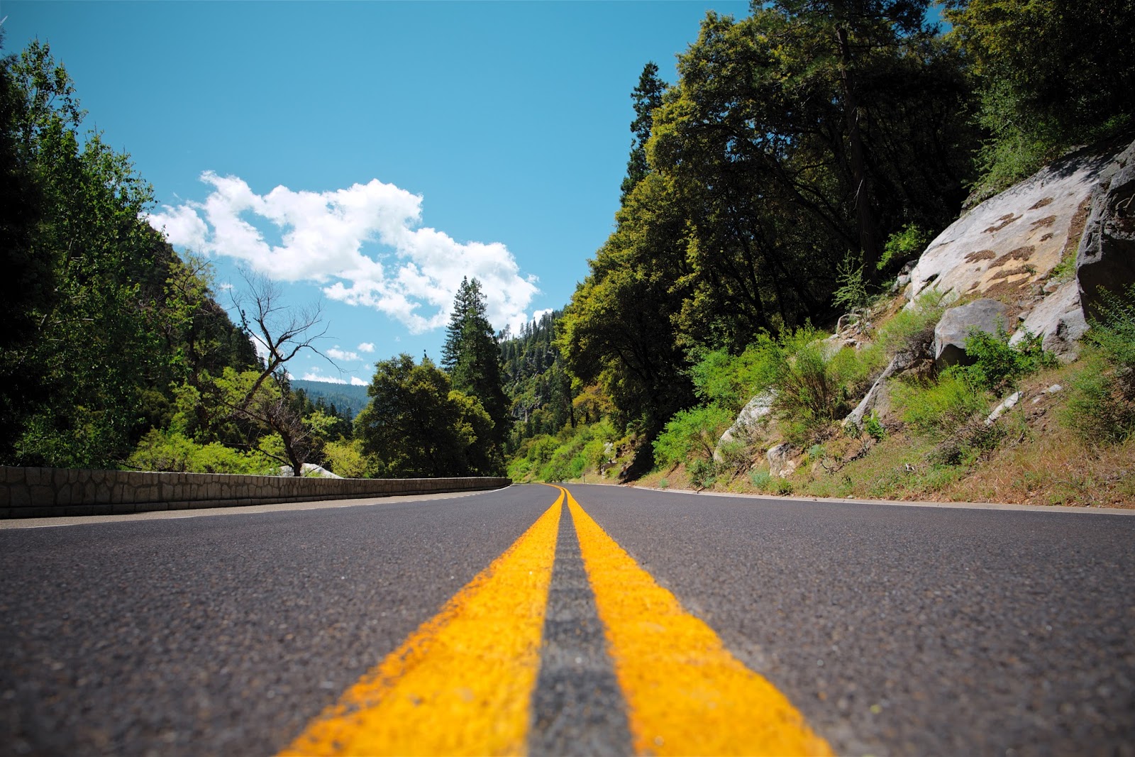 Mountain Road, Sunny Day, Nature, Sky, Trees, Road, - Road Trip - HD Wallpaper 