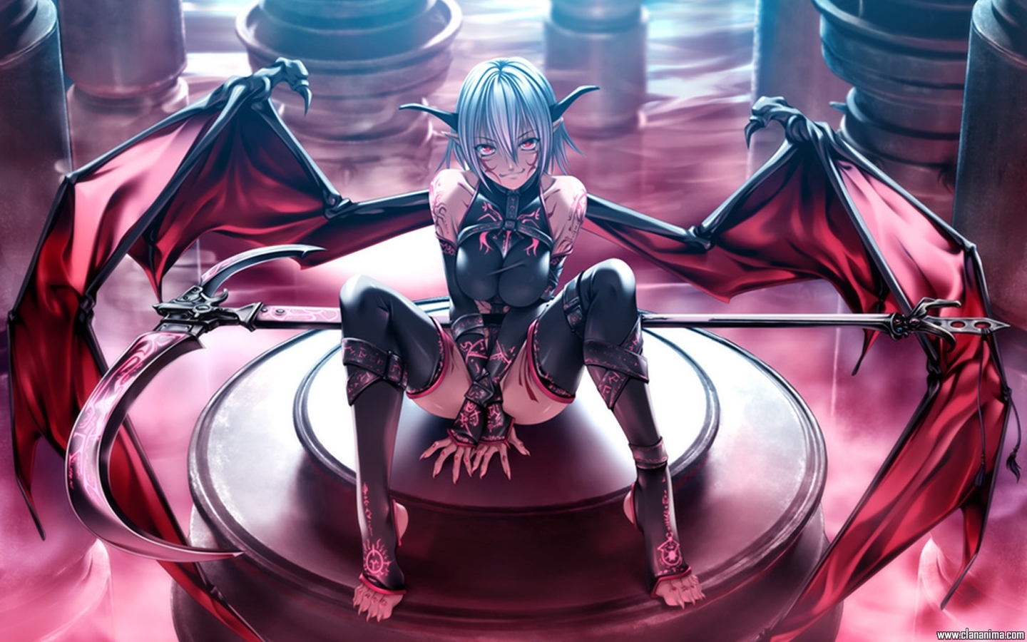 Demon Anime Girl - 1440x900 Wallpaper 