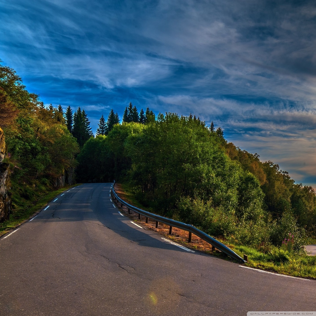 4k Wallpaper Road Mountain - HD Wallpaper 