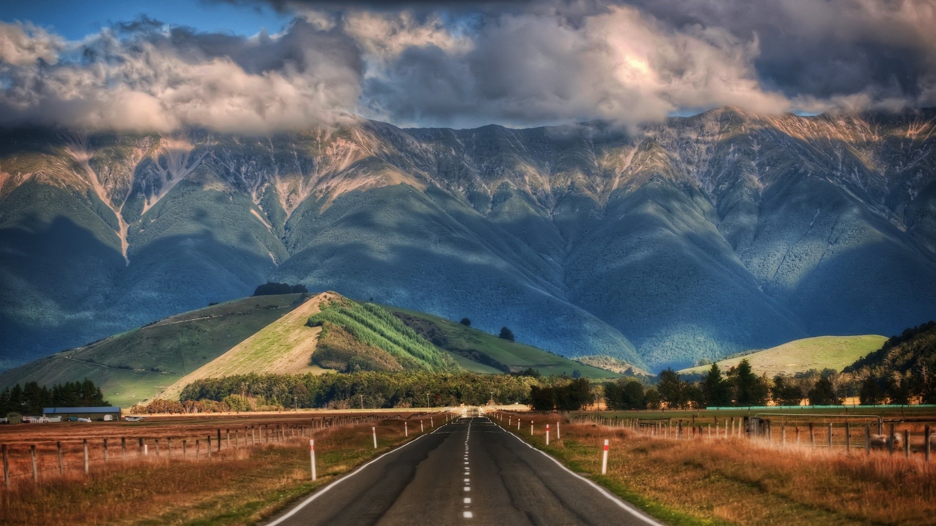 New Zealand Mountain Road - HD Wallpaper 