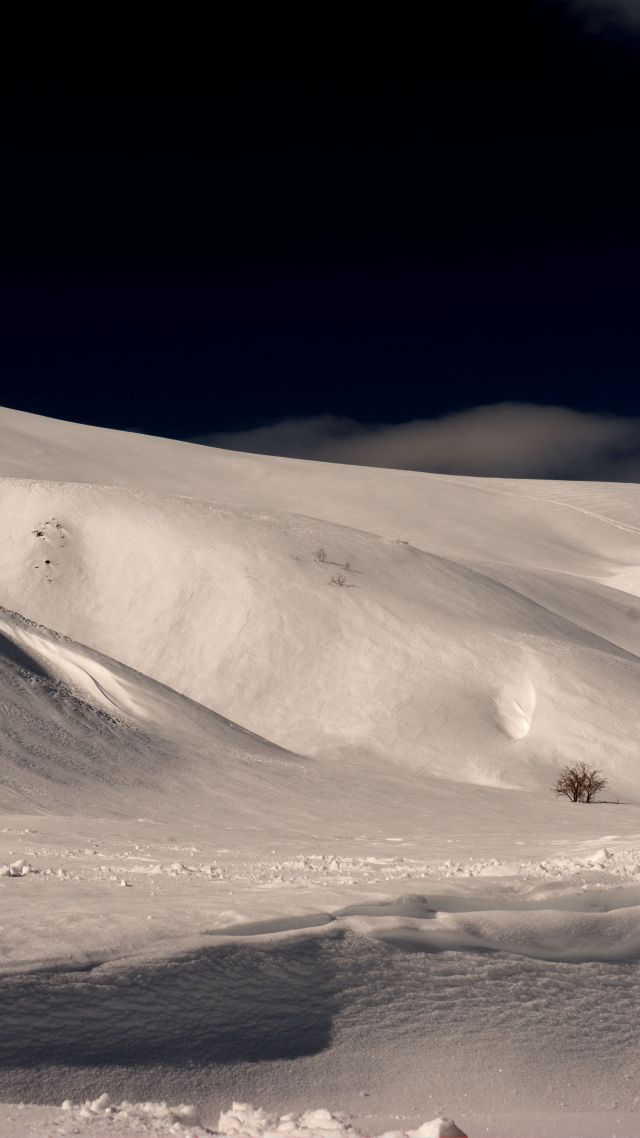 Alps, 5k, 4k Wallpaper, 8k, France, Snow, Night, Hills - Snow - HD Wallpaper 