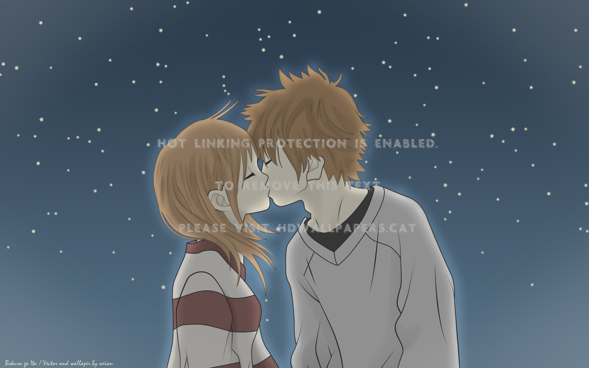 Winter Couple Cute Anime - Anime Love Couples Hd - 1920x1200 Wallpaper -  
