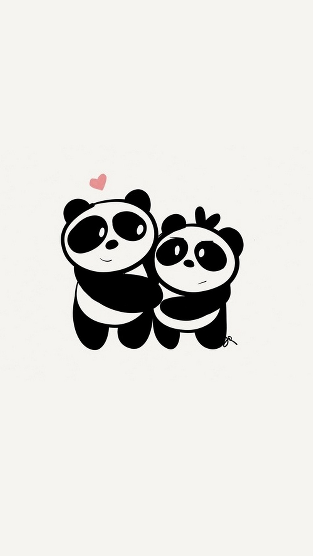 Cute Couple Wallpaper For Iphone 14 
 Data Src Cute - Cartoon Panda Couple - HD Wallpaper 