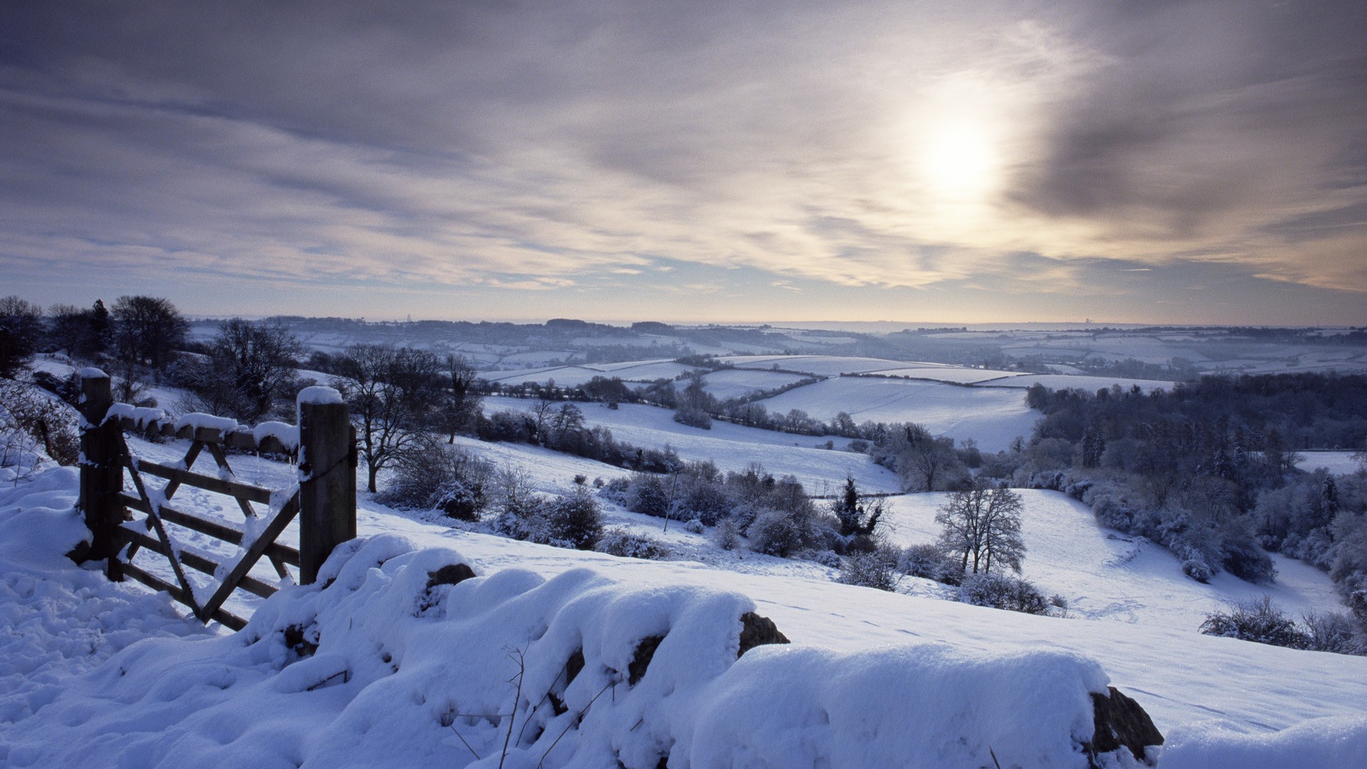 England Countryside Winter - HD Wallpaper 