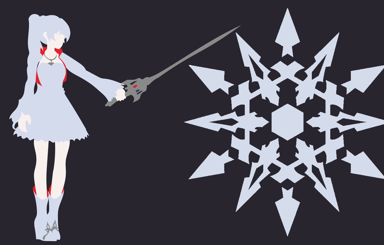 Photo Wallpaper Kawaii, Sword, Dress, Anime, Snow, - Schnee Dust Company Logo - HD Wallpaper 