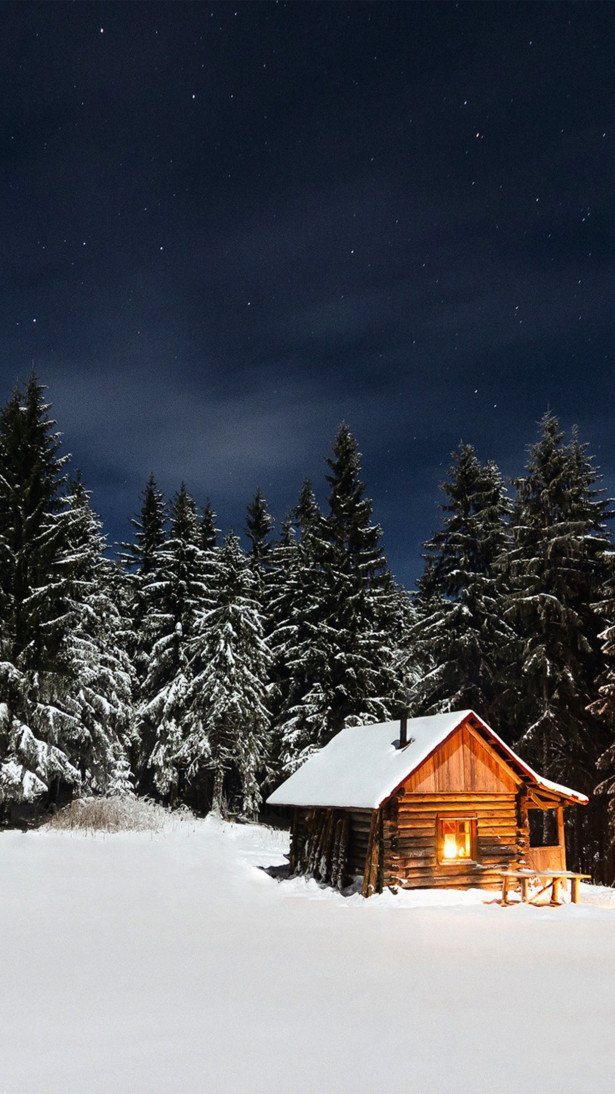 Winter Cabin Phone Backgrounds - HD Wallpaper 