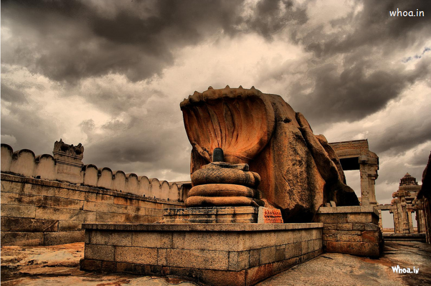 Natural Shivling Photoshoot With Cloudy Atmosphere - Lepakshi - HD Wallpaper 